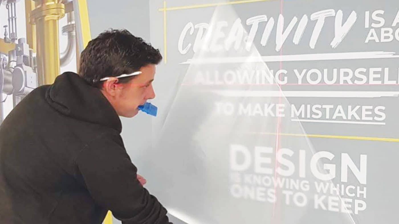 Installation of Plot Cut Typography Wall Graphics at CAD Room