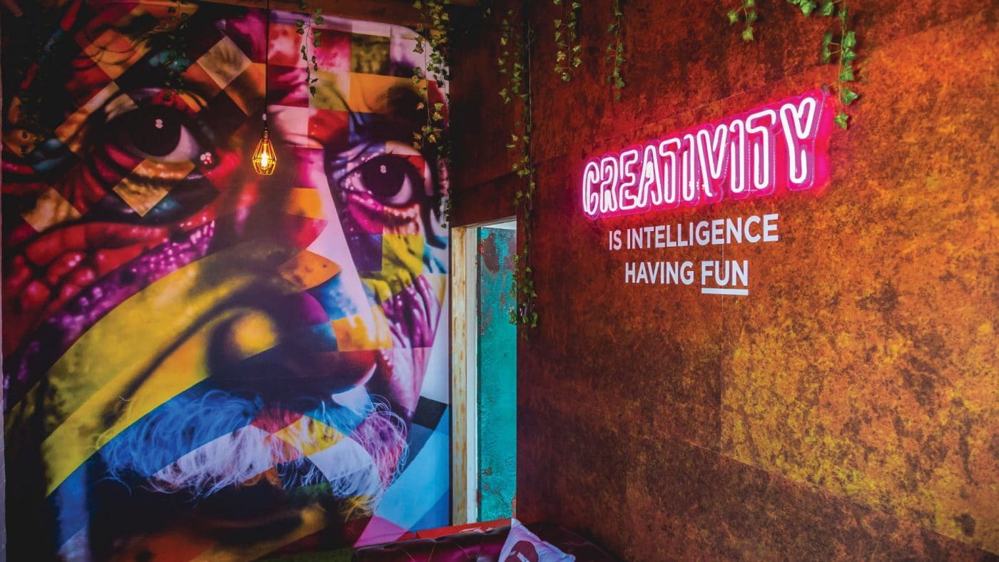 Einstein Wall Graphic and LED neon Sign