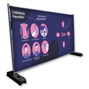 Covid-19 awareness banner external fencing