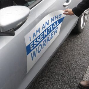Covid-19 essential worker vehicle decal