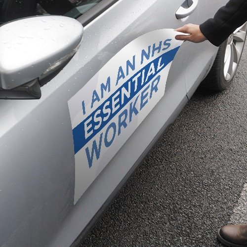 Covid-19 essential worker vehicle decal