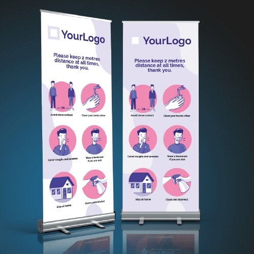 Covid-19 roller banner examples