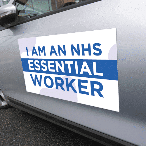 Covid-19 essential worker vehicle magnet