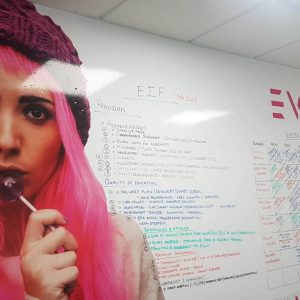 Whiteboard Wall at Evolve