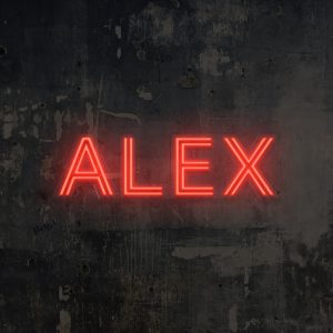 Outline Font Neon Sign